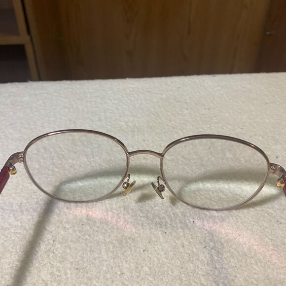 Ralph Ralph Lauren Eyeglasses RA6050 53-17 140 Red Gold Frames With Case - Picture 8 of 10